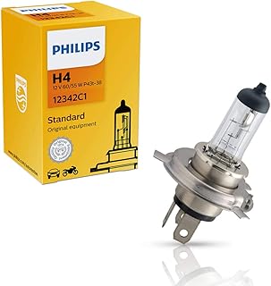 Lâmpada Philips Halogena Standard 55 60W 12V H4 Biodo P43T 38 Farol