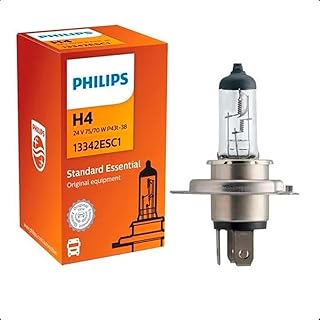 Lâmpada Philips Halogena Standard 75 70W 24V H4 Essential P43T 38 Farol