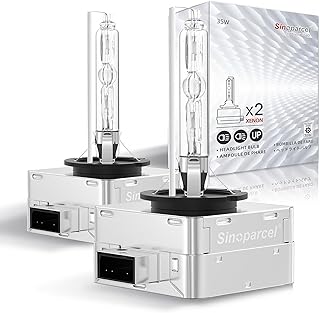 Sinoparcel Lâmpada de xenon D1S/D1R - 2 anos de garantia - substituição de farol HID 35W 85V 6000K - Lâmpada de descarga - Pacote de 2-66144 66140 85140 85415 66140XNL