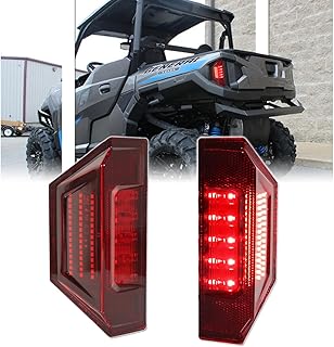 2 peças de luzes traseiras UTV atualizadas para Polaris Ranger 570 900 1000 XP General 1000 2015-2020, [Design de LED completo de dois lados] Luzes traseiras de LED vermelhas de freio traseiro