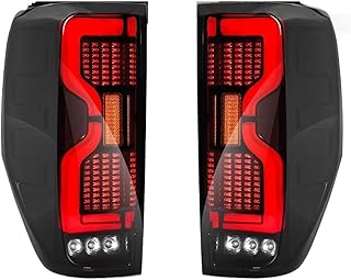 Conjunto de luz traseira para Ranger para Raptor T6 T7 T8 para Wildtrak XLT XLS XL 2012-2022 Lâmpada de seta Lâmpada de freio de corrida traseira 12V Caixa de luz traseira (concha vermelha A)