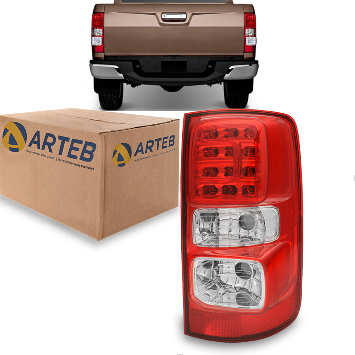 Lanterna Traseira Motorista Gm S10 2012 2020 C LED Luz Neblina Arteb 0460445