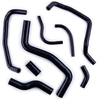 JOIUYOLJ Kit de mangueira de radiador de silicone de 3 camadas compatível com Toyota Corolla Levin 1991-2000 AE101 AE111 AE102 1.6L 1.8L 4A-FE 7A-FE... (preto)