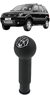 Manopla Bola de Câmbio Ecosport 2003 04 05 06 - Lente Preta