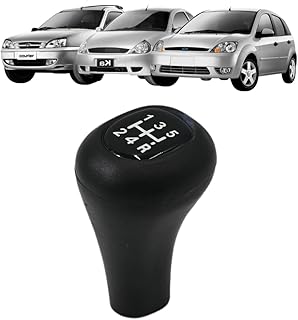 Manopla Bola de Câmbio Ka Até 2007 - Preta Resinado Preto