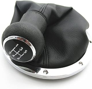 Maçaneta de mudança de marchas de carro de couro PU de 5 velocidades de substituição para VW para GOL 2004 2005 2006 2007 2008 2009 2010 capa de câmbio