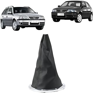 Coifa de Câmbio sem Manopla Gol Parati Saveiro G3 1999 a 2005 Preto com Aro Cromado