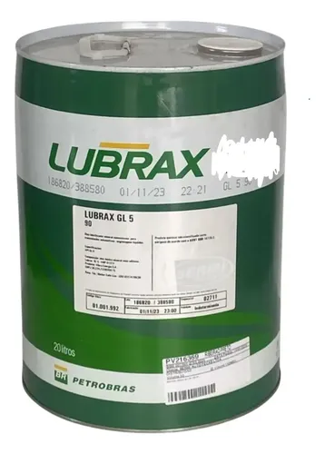 Óleo Lubrificante Engrenagem Sae 90 Lubrax GL 5 20 Litros
