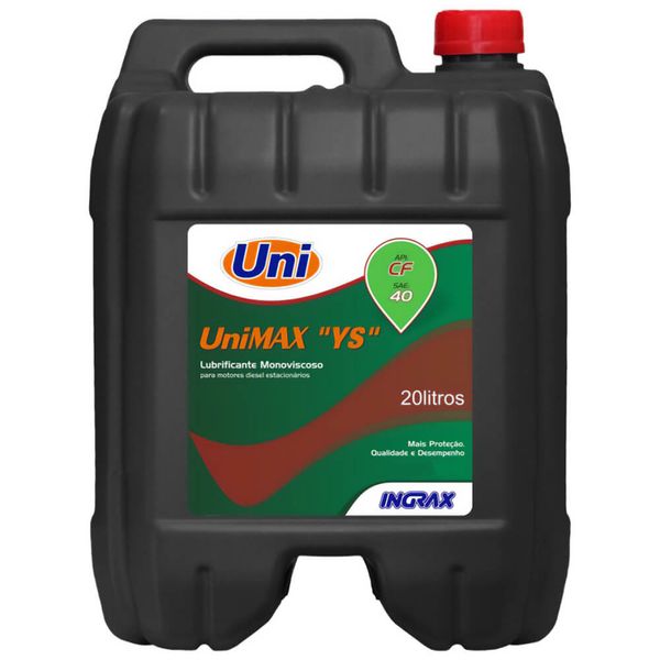 Óleo Lubrificante Monoviscoso Ingrax Unimax Ys 40 Cf 20 Litros