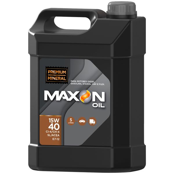 Óleo Mineral 15W40 Maxon Oil Premium Diesel CI4 API Sl 5 Litros
