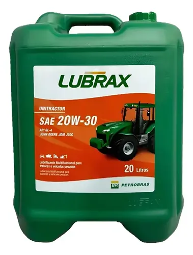 Óleo Mineral 20W30 Lubrax Unitractor API GL 4 20 Litros