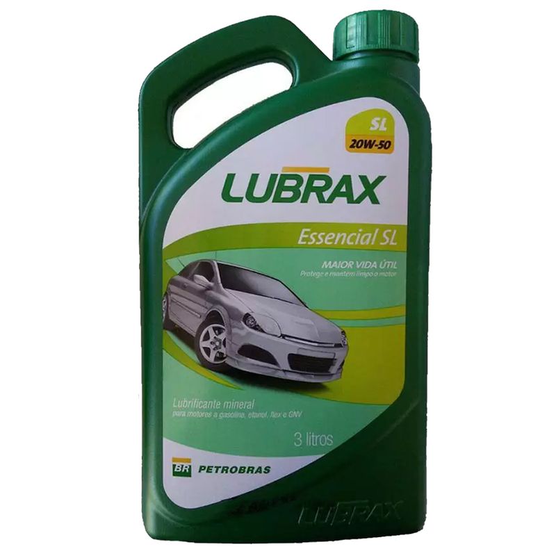 Óleo Mineral 20W50 Lubrax Essencial API Sl 3 Litros