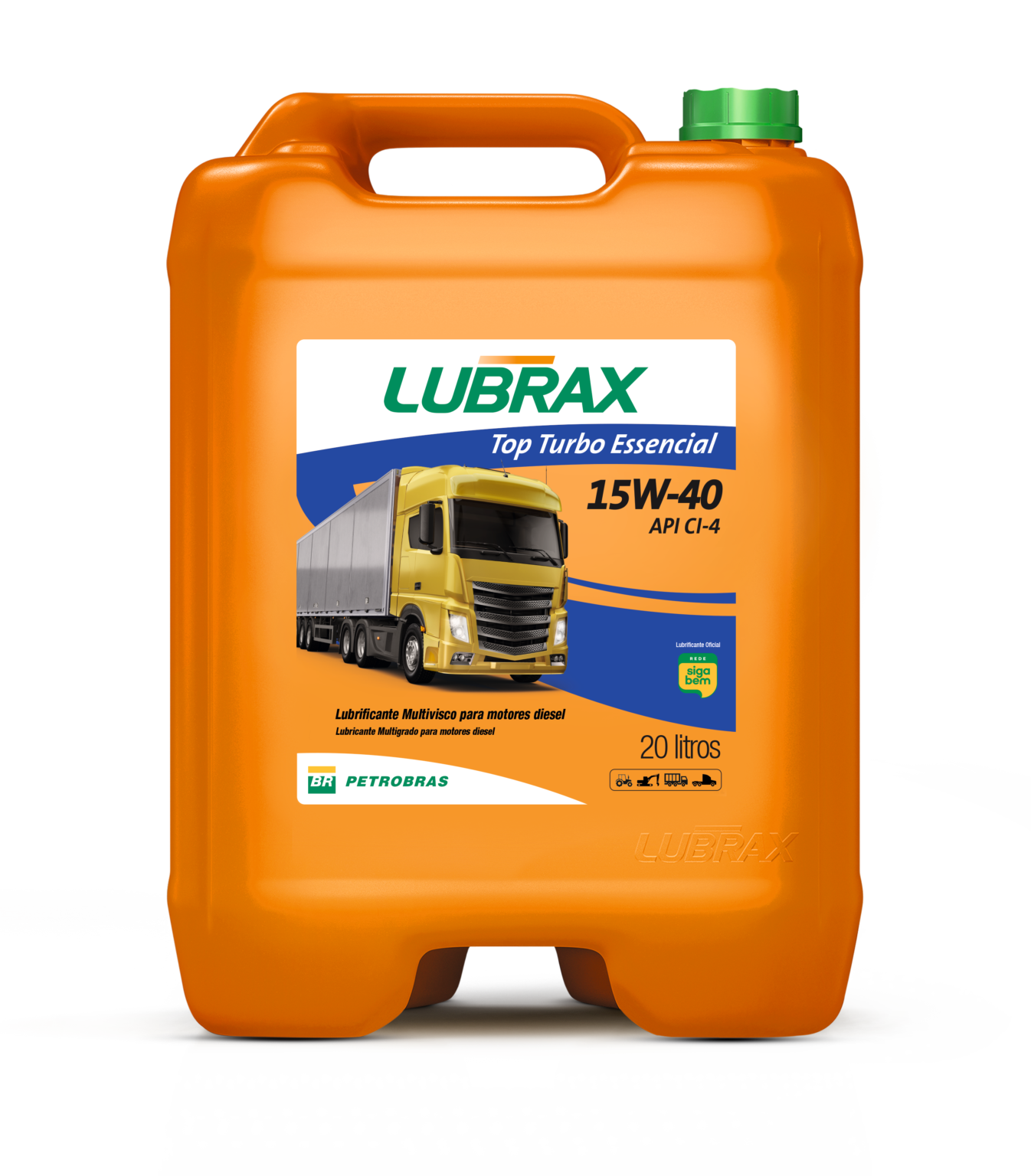 Óleo Mineral Sae 15W40 Lubrax Top Turbo Essencial API Ci 4 20 Litros