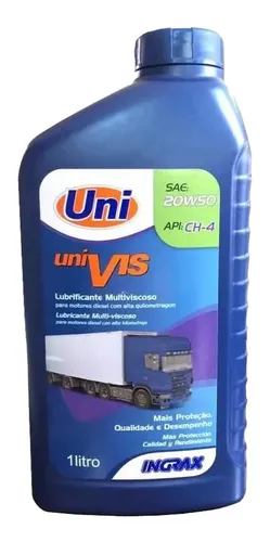 Óleo Multiviscoso 20W50 Ingrax CH4 Alta Quilometragem 1 Litro