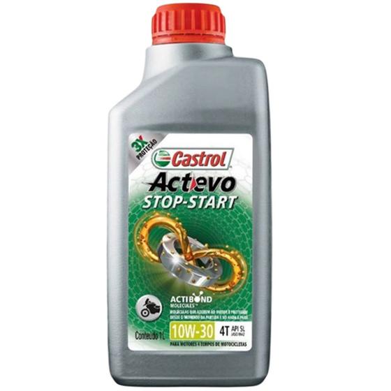 Óleo Semissintetico 10W30 Actevo Stop Start 4T Castrol 1 Litro