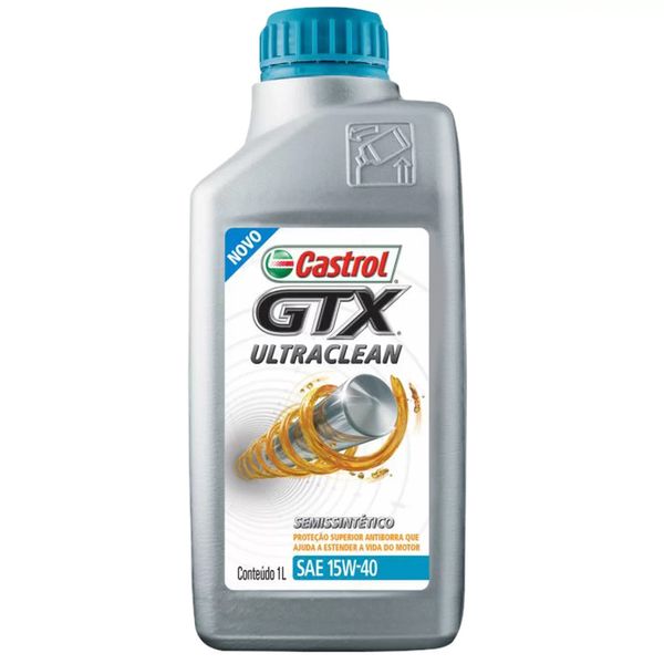 Óleo Semissintetico API Sl 15W40 Gtx Ultraclean 1L Castrol