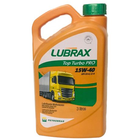 Óleo Semissintetico Sae 15W40 Lubrax Top Turbo Pro API Ck 4 3 Litros