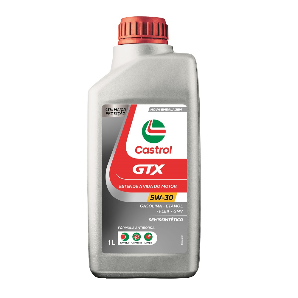Óleo Semissintetico Sn 5W30 Gtx Ultraclean 1 Litro Castrol