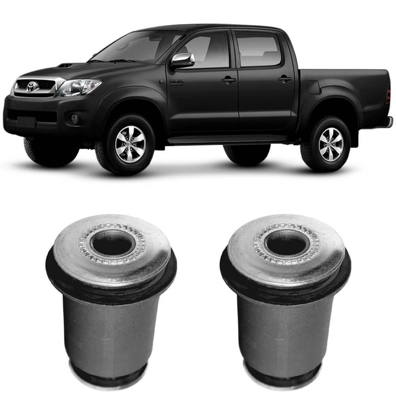 Par Bucha Bandeja Balança Hilux 4X2 2005 2015 Inferior Traseiro Maior Axios
