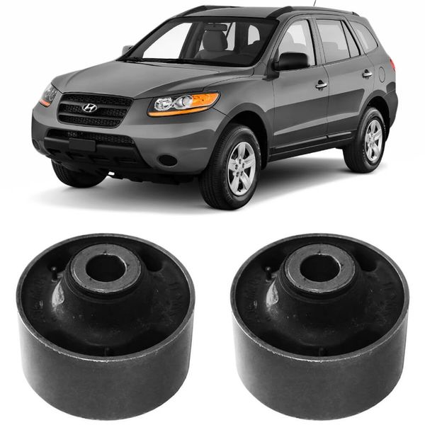 Par Bucha Bandeja Balança Hyundai Santa Fe 2002 2018 Dianteira Maior Axios