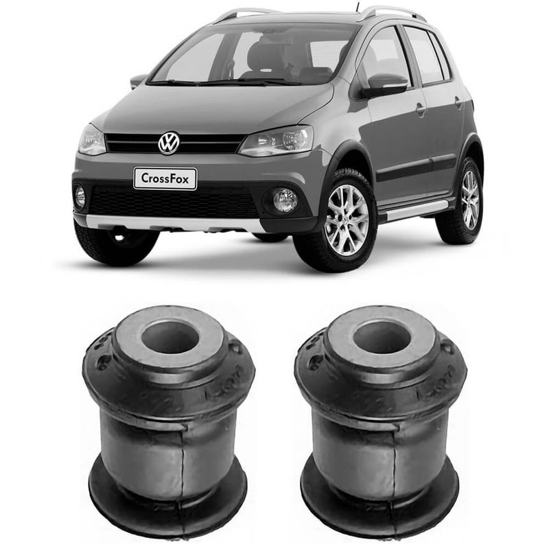 Par Bucha Bandeja VW Crossfox 2005 2013 Dianteiro Maior Axios