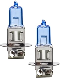 Par Lâmpadas H3 Super Branca 8500K, 12V 55W, Tipo Xenon, Alta Intensidade, para Farol e Milha