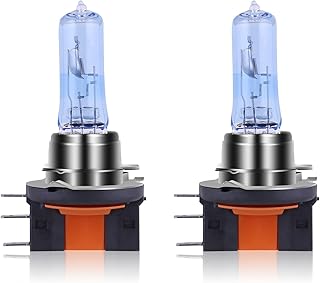 NEWBROWN Lâmpada de farol H15 5000K super luz branca substituição longa vida PGJ23T1 12V 15W/55W (H15, 2 unidades)