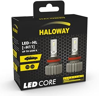Par Lâmpada Haloway LED H1 Luz Branca Fria 12V 11W 6500K