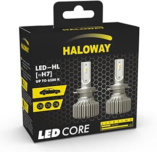 Par Lâmpada Haloway LED H7 Luz Branca Fria 12V 12 5W 6500K
