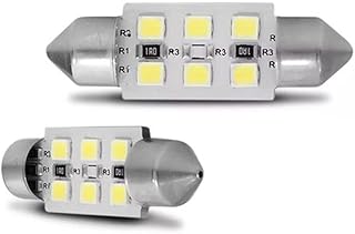 Lampada LED 2 Polos 1,8W 12V 6 LEDs 42mm Branca Autopoli Torpedo Par