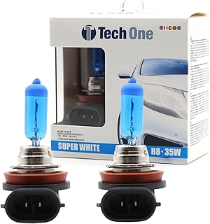 Par Lâmpada Max Light H8 Super Branca 12V 35W Gauss 8500K