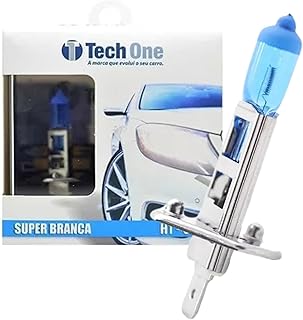 Par Lâmpada Super Branca 55W 12V H1 5000K Farol Multilaser