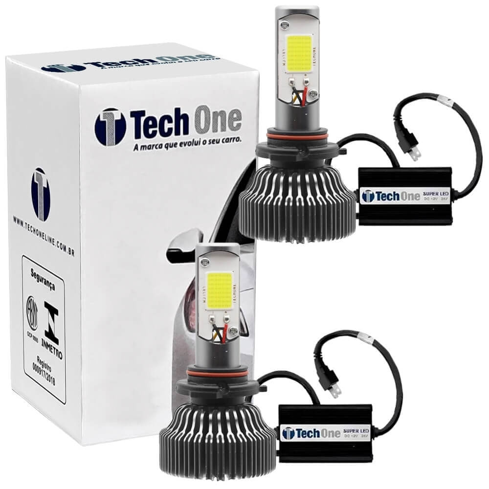 Par Lâmpada Super LED H4 3000 Lumens 12 24V 15W Techone 6000K Tech One