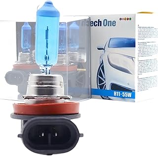 Par Lâmpada Techone 12V 55W 8500K Super Branca H11 Farol