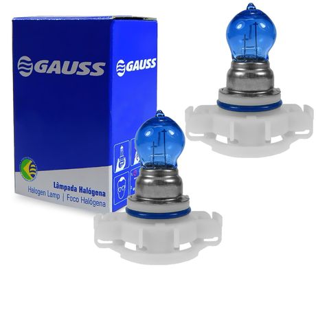 Par Lampadas Gauss Halogena Azul 42W 12V PG20 7 H16 Farol PG20, H16