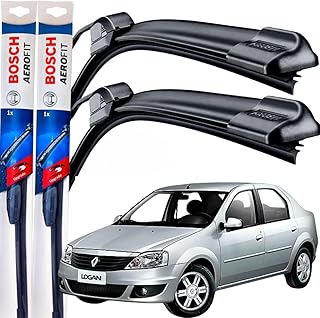 Par Palheta Parabrisa Renault Logan Sandero Aerofit Dianteira Bosch