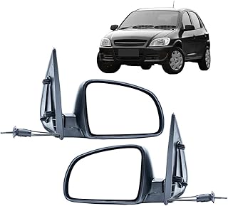 Par Retrovisor Chevrolet Celta 2007 2015 Preto Controle Carolcar