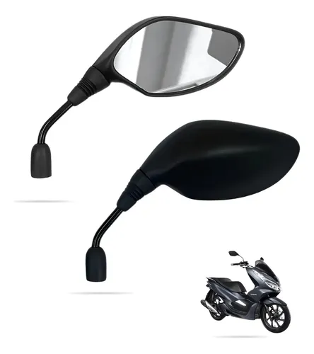 Par Retrovisor Pcx 150 2013 2018 Preto 10MM Gvs