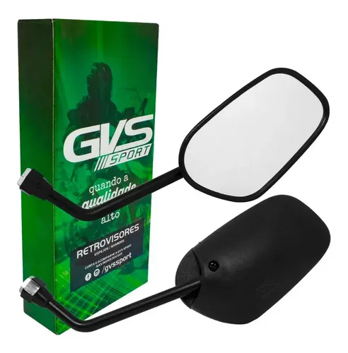 Par Retrovisor Titan 125 150 1999 2000 Preto 9MM Gvs