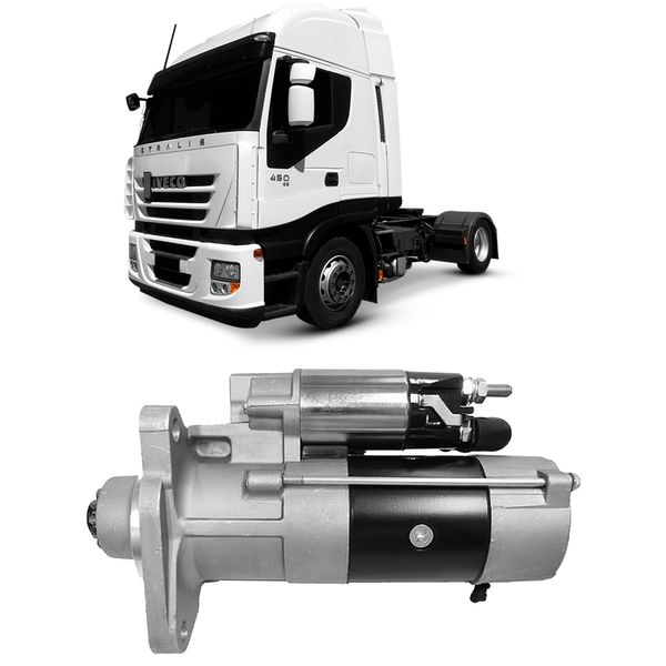 Partida Arranque 24V Eurocargo Stralis 2005 2019 Delco Remy 35014