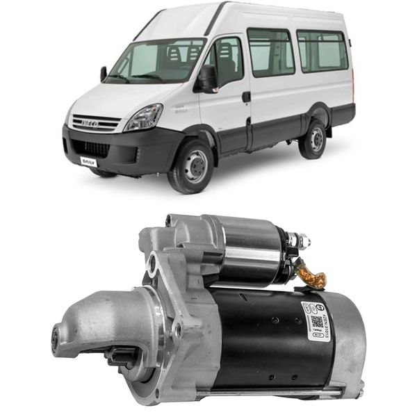 Partida Arranque Iveco Daily 50C13 55C17 70C17 2300W 12V 9 Dentes Zen 31013 50C13, 55C17, 70C17, 31013