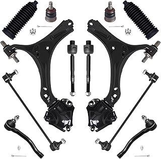 AUQDD Kit De Suspensão Dianteira De 12Pç Compatível Com Honda Accord 2013-2017 E Accura Tlx 2015-2020: 2 Braços De Controle Inferiores, 2 Juntas Esféricas, 2 Barras Estabilizadoras E 4