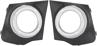 Molduras dos faróis de neblina do para-choque dianteiro compatíveis com Mitsubishi L200 Triton MQ MR 2015-2018. Capa preta para farol de neblina dianteiro esquerdo e direito.