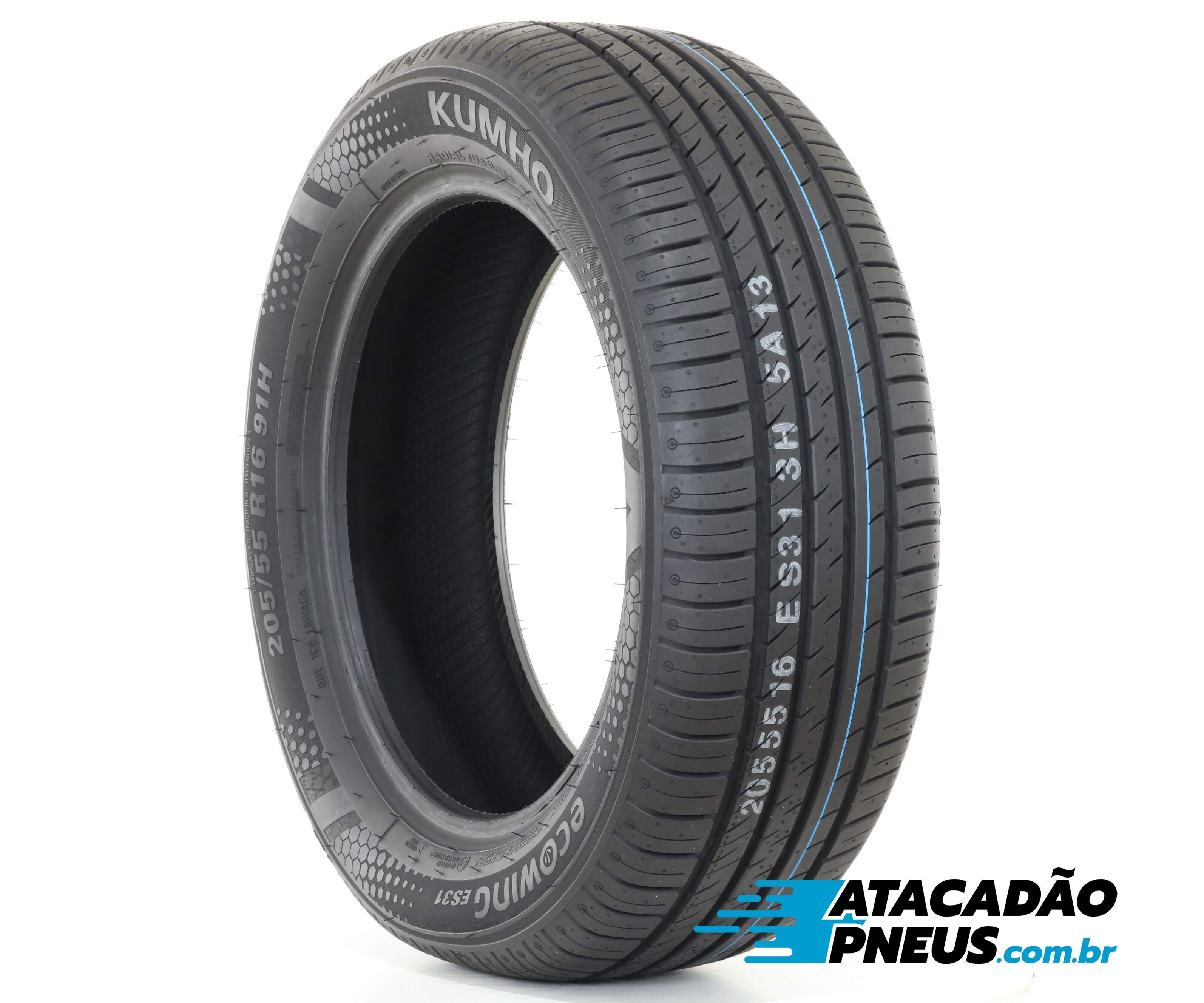Pneu Aro 16 205 55R16 Kumho 91H Tl Kumho ES31