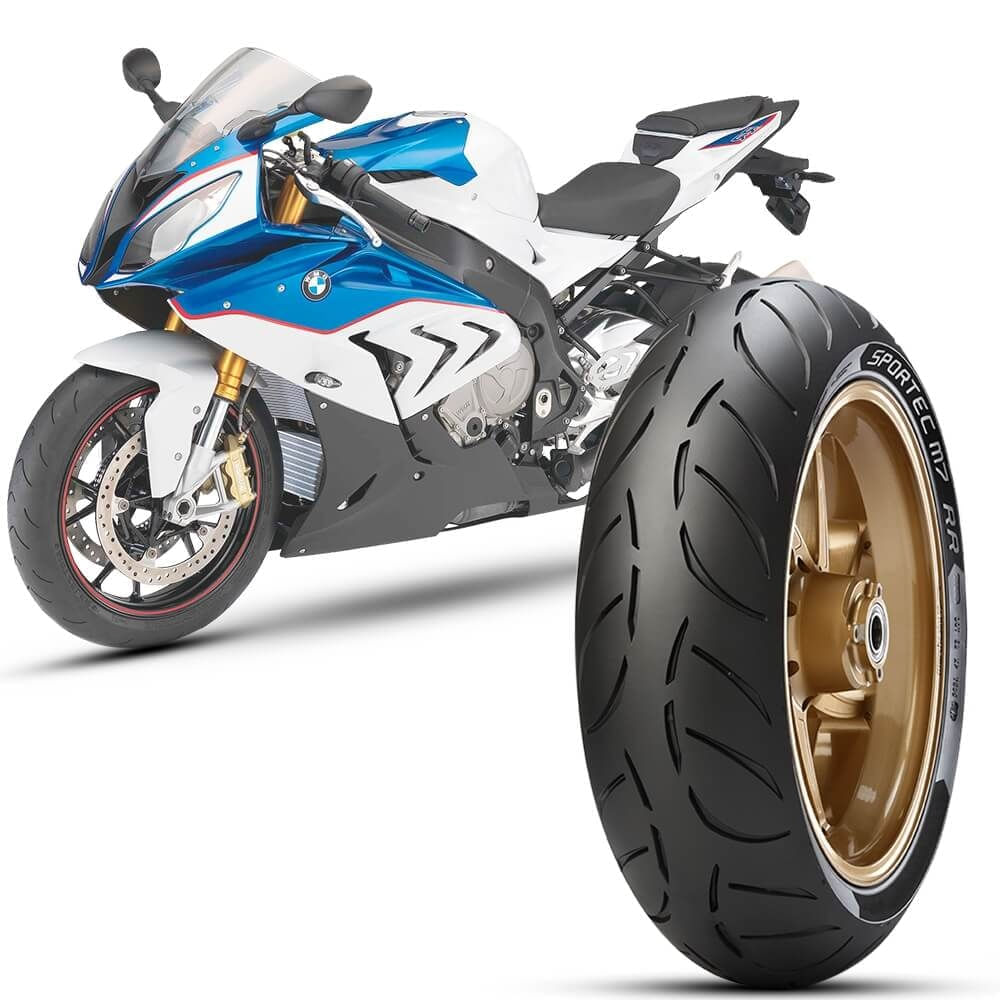 Pneu Moto BMW S 1000 Xr Metzeler Aro 17 190 55R17 75W Traseiro Sportec M7