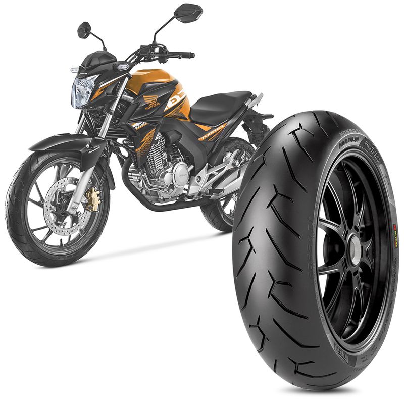 Pneu Moto Cb 250 Twister Pirelli Aro 17 140 70R17 66H Traseiro Diablo Rosso 2