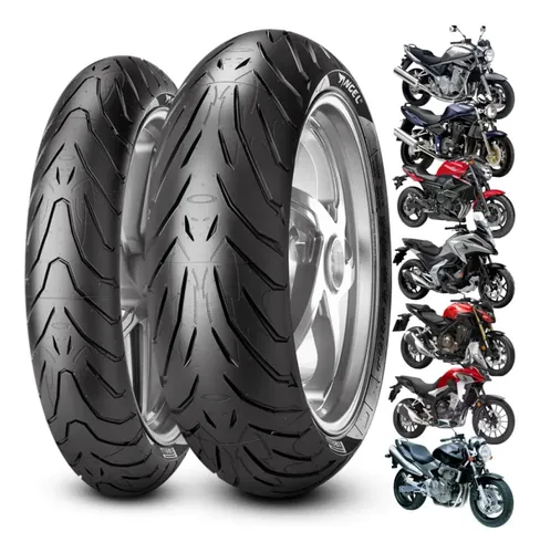 Pneu Moto CB500 Pirelli Aro 17 120 70 17 58W Dianteiro Angel St