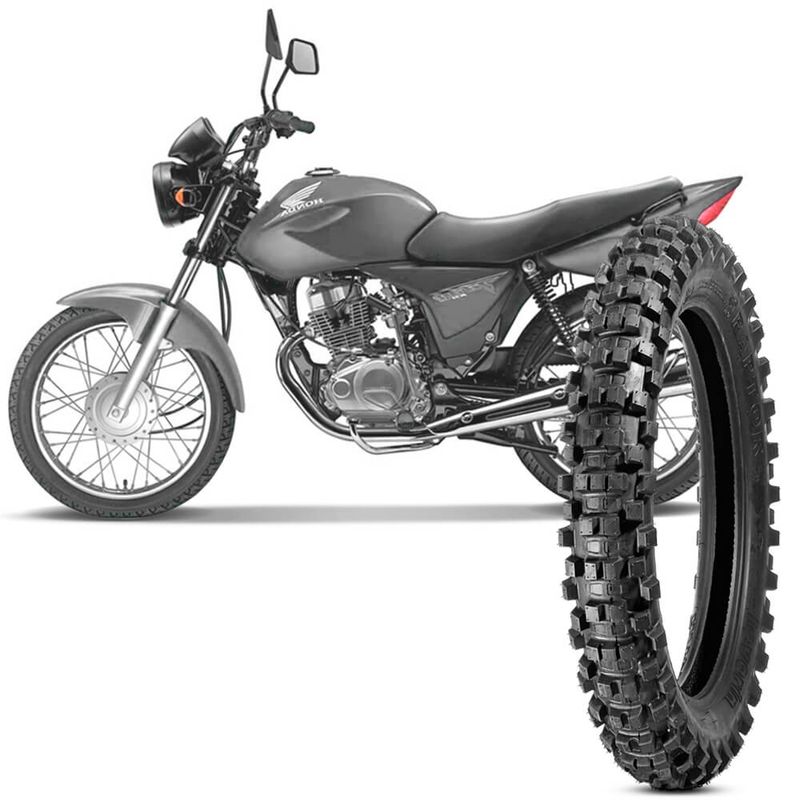 Pneu Moto Cg 150 Titan Levorin Aro 18 90 90 18 57P Traseiro Matrix
