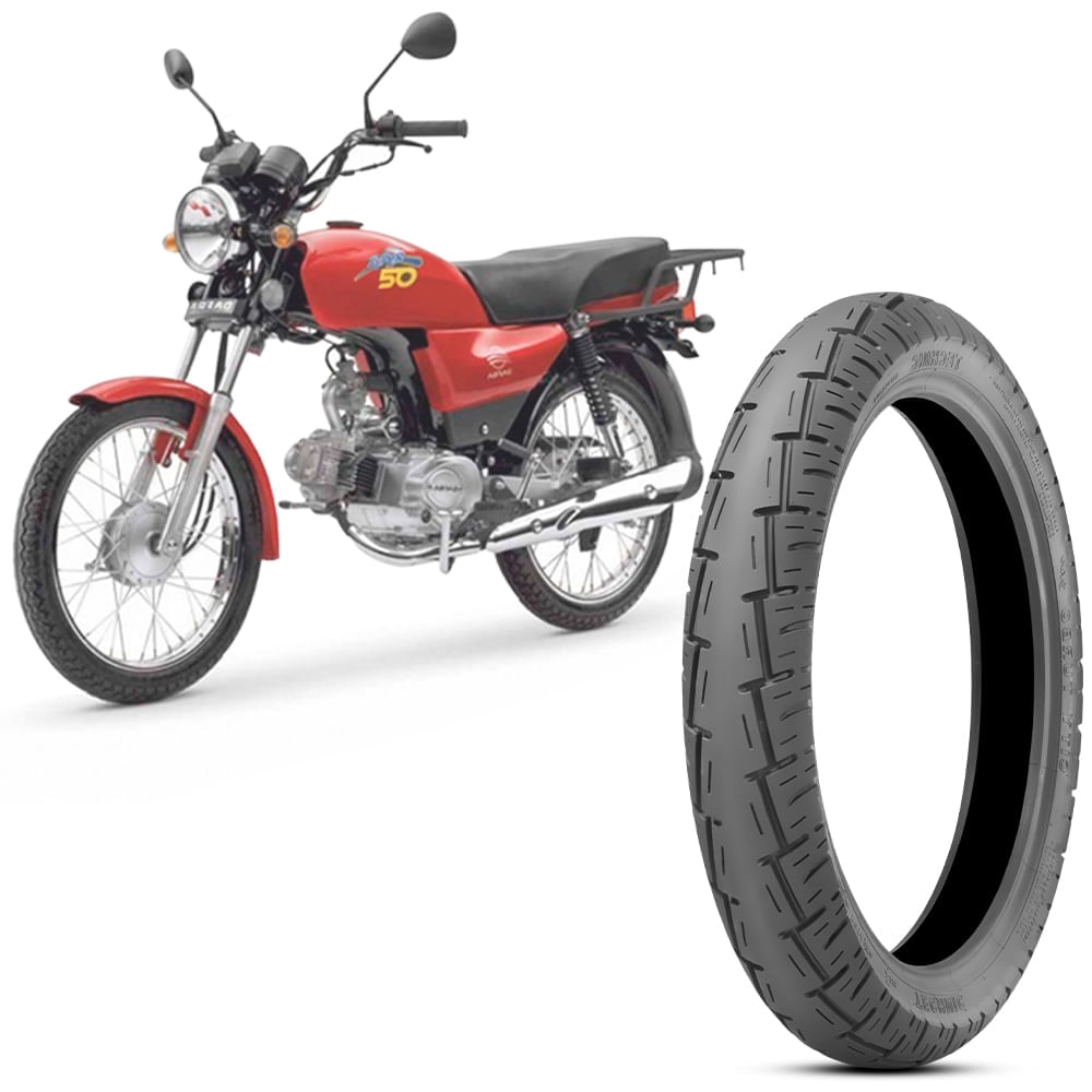 Pneu Moto Dafra Super 100 Technic Aro 14 110 80 14 59P Tt Traseiro City Turbo