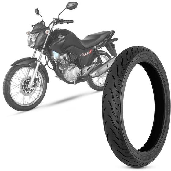 Pneu Moto Honda Cg 150 Technic Aro 18 80 100 18 47P Tl Dianteiro Stroker City